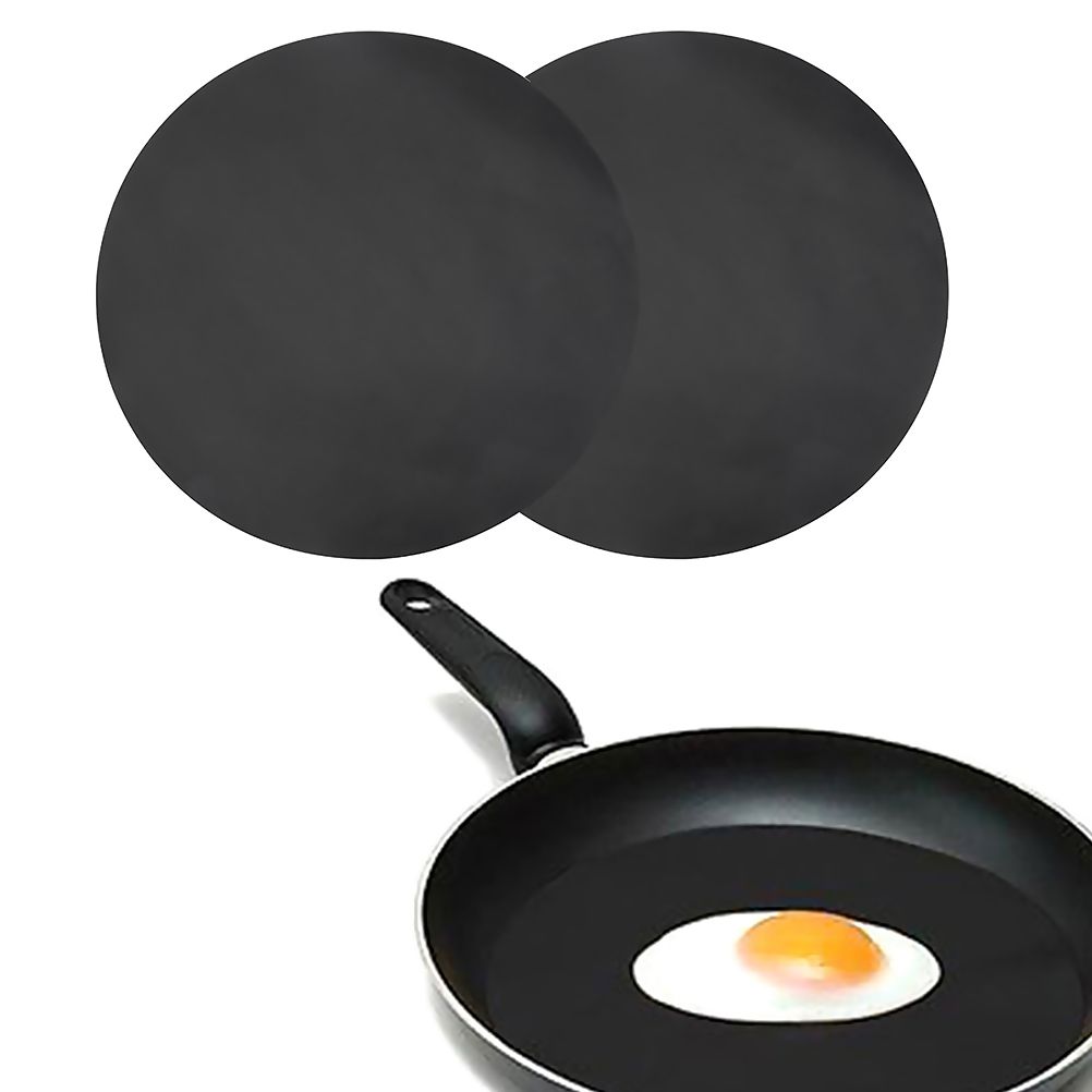 2 Pack 24cm Round Non Stick High Temperature Pan Frying Pan Liner Sheet view 11