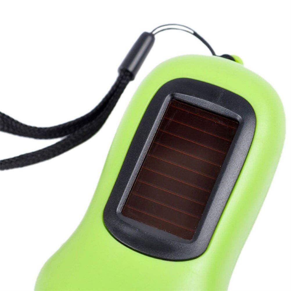 Mini LED Hand Crank Dynamo Solar Power Flashlight Portable Energy Saving view 5