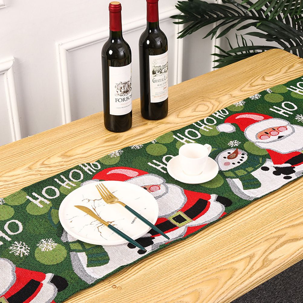 Christmas Table Runner Tablecloths Party Christmas Theme Table Cover New Year view 6