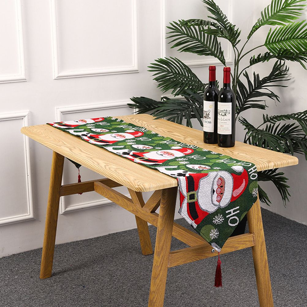 Christmas Table Runner Tablecloths Party Christmas Theme Table Cover New Year view 9