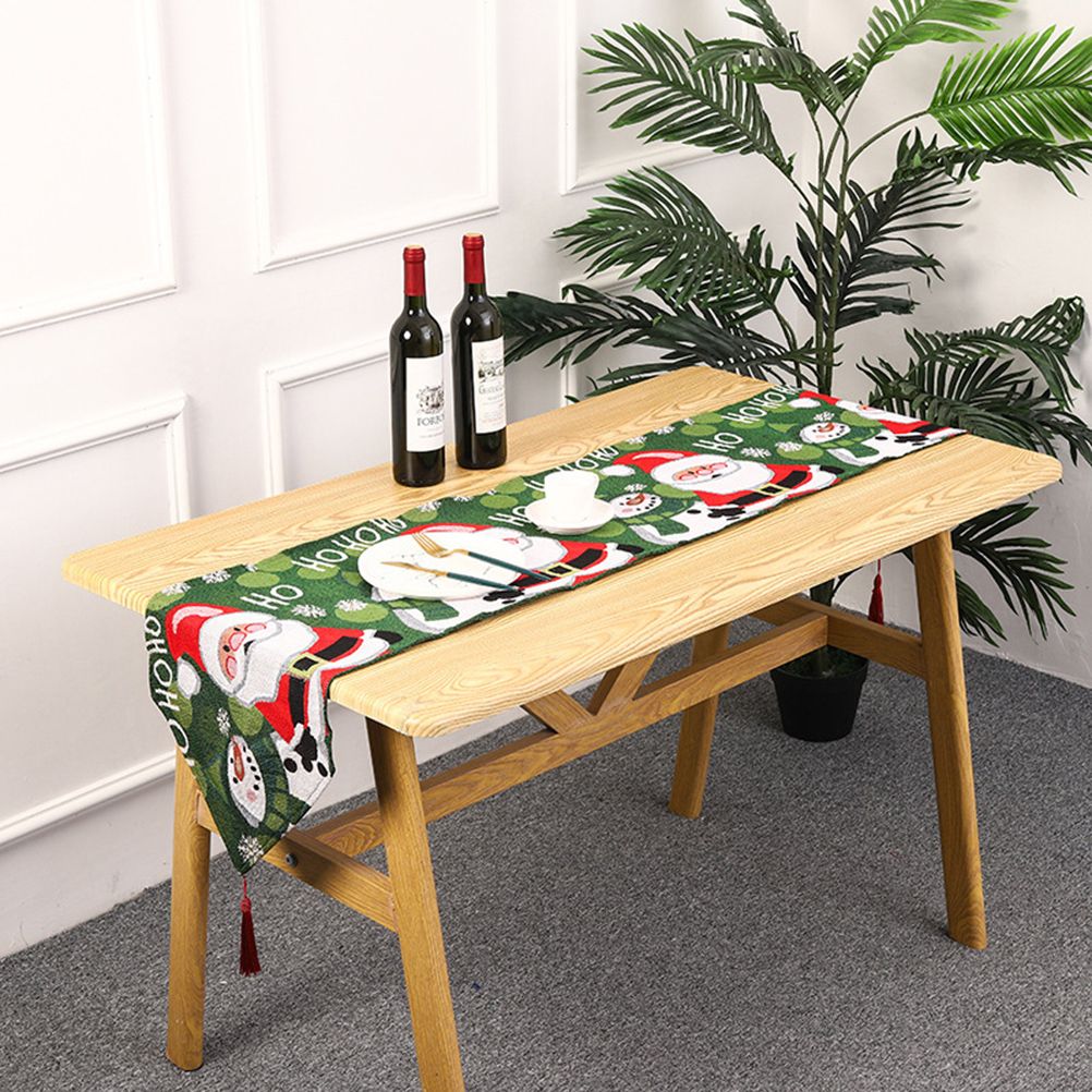 Christmas Table Runner Tablecloths Party Christmas Theme Table Cover New Year view 10