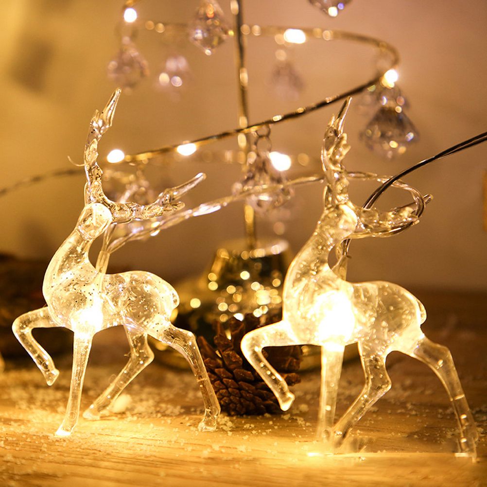 Christmas Indoor Reindeer Lights Decorations 10 LED Warm White String Lights view 8