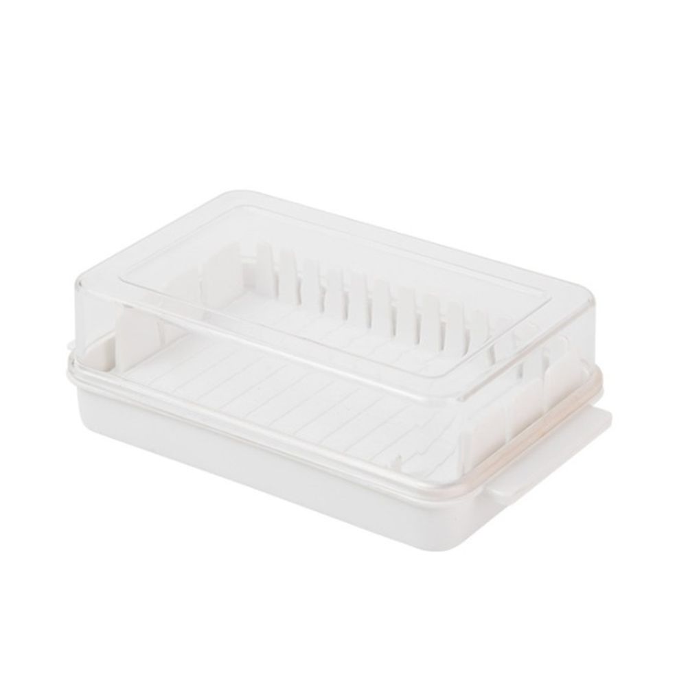 Butter Dish with Lid for Countertop Plastic Butter Keeper and Cutting Slot for