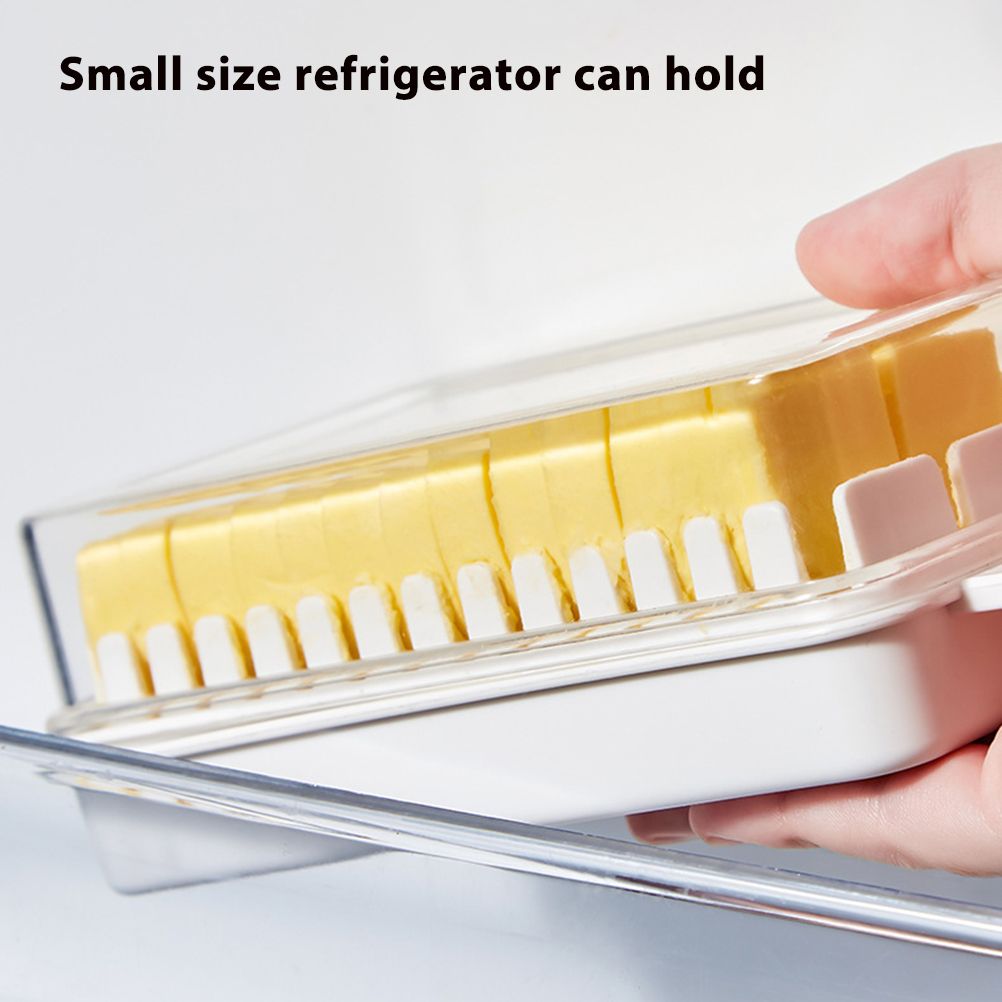 Butter Dish with Lid for Countertop Plastic Butter Keeper and Cutting Slot for view 5