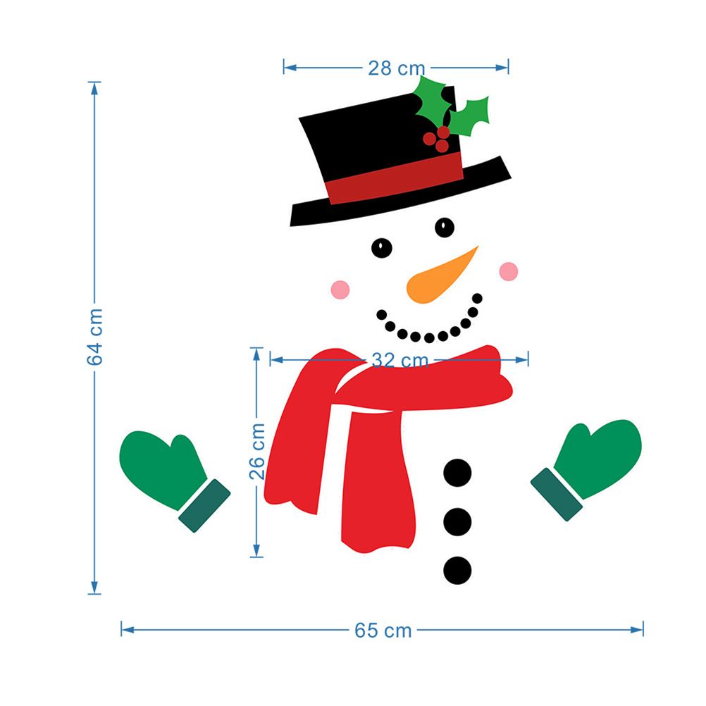 Christmas Snowman Fridge Magnets Waterproof Xmas Magnet Stickers Holiday view 2