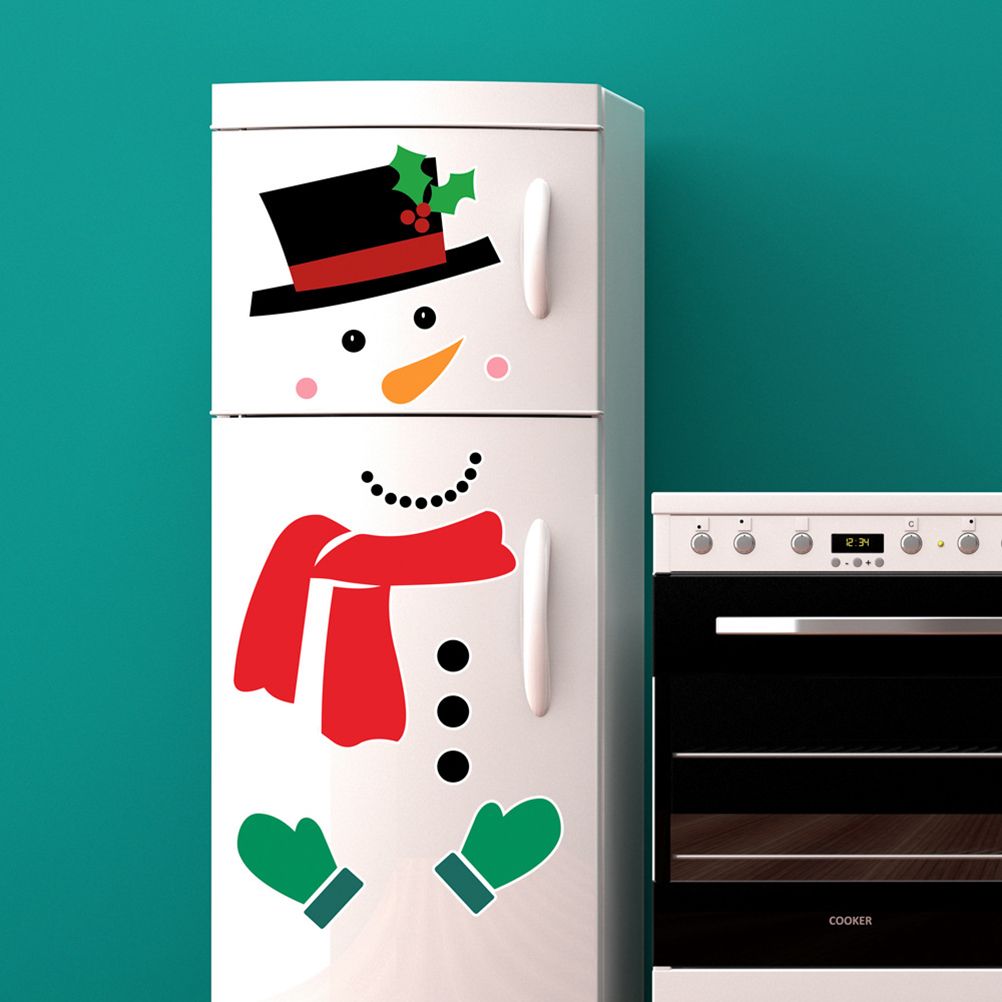 Christmas Snowman Fridge Magnets Waterproof Xmas Magnet Stickers Holiday view 5
