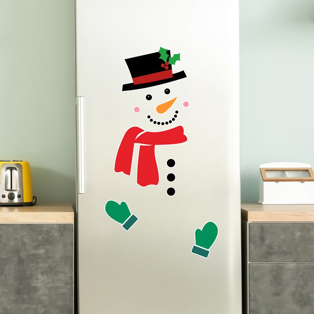 Christmas Snowman Fridge Magnets Waterproof Xmas Magnet Stickers Holiday view 7