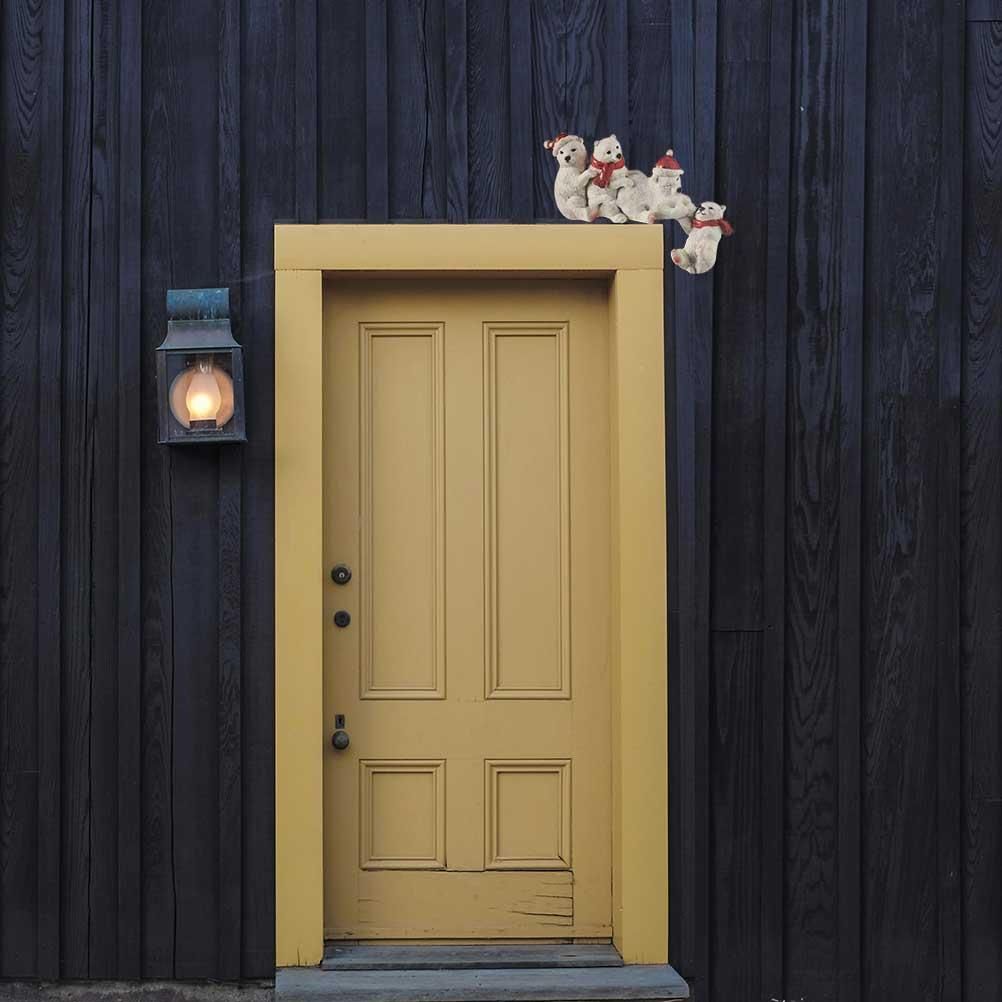Christmas Door Frame Decoration Wooden Santa Claus Elk Xmas Decor for Home view 5