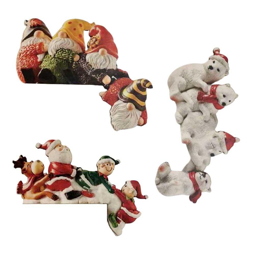 Christmas Door Frame Decoration Wooden Santa Claus Elk Xmas Decor for Home view 8