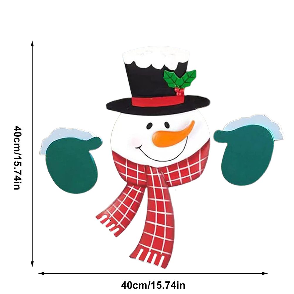 Christmas Home Decor Christmas Themed Santa Snowman Garden Fence Topper view 2