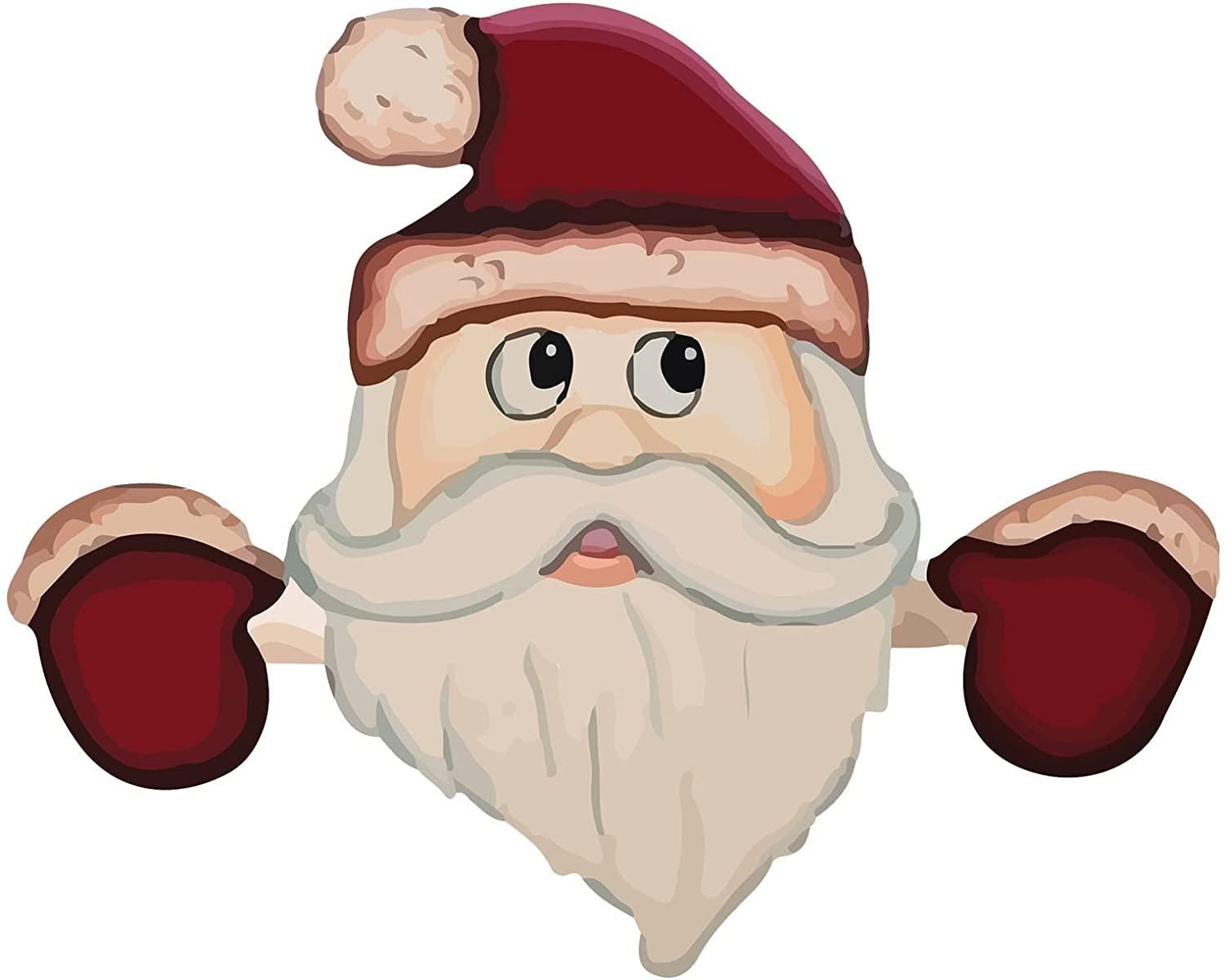 Christmas Home Decor Christmas Themed Santa Snowman Garden Fence Topper view 7