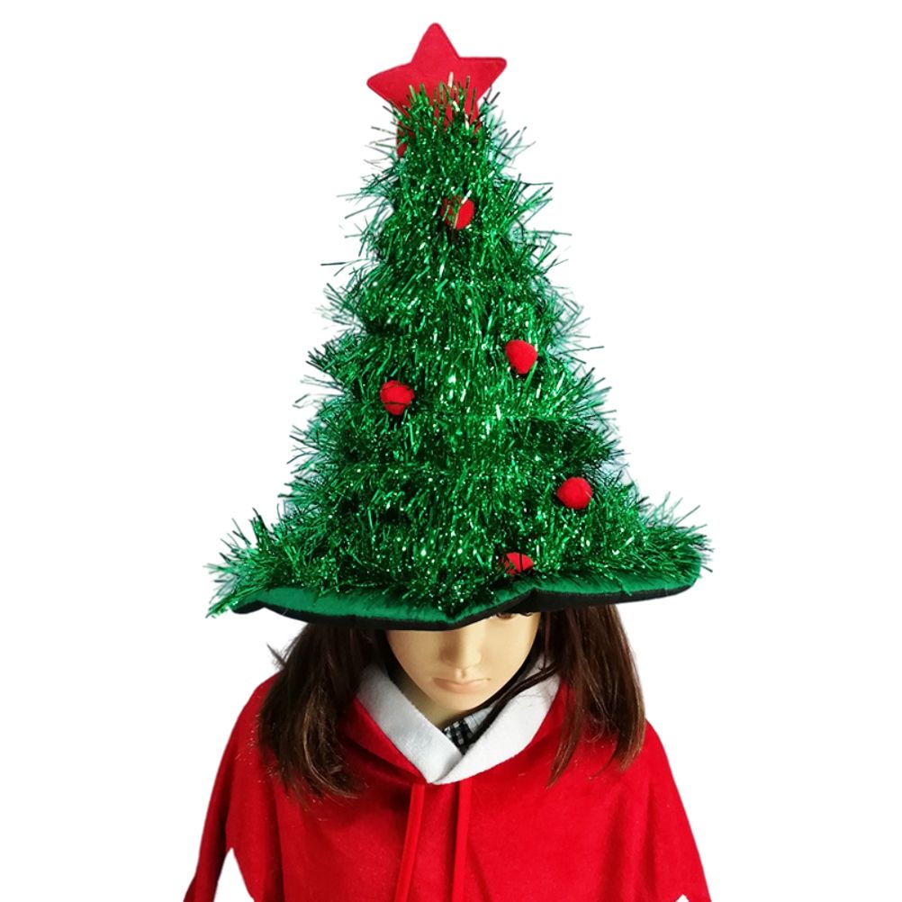 Luminous Christmas Tree Hat with Star for Christmas Party Fancy Dress Props view 7