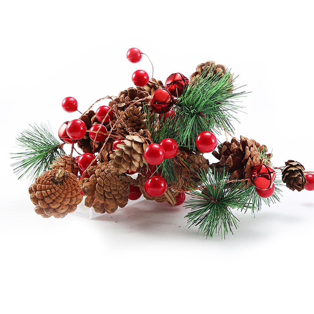 LED Christmas String Lights Decoration with Pine Cone Needles Red Berry Bell view 8