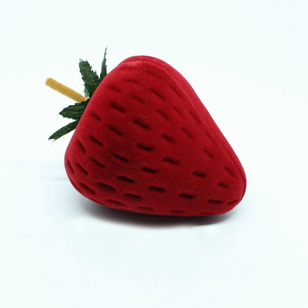 Ring Storage Case Cute Strawberry Shape Ring Protector Jewelry Box for view 2