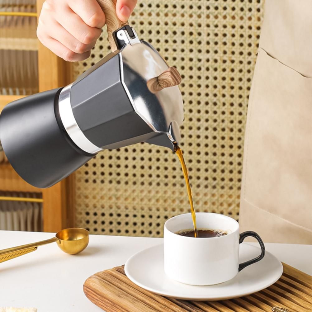 150ML/300ML Portable Aluminum Italian Style Espresso Maker Moka Pot Coffee view 9