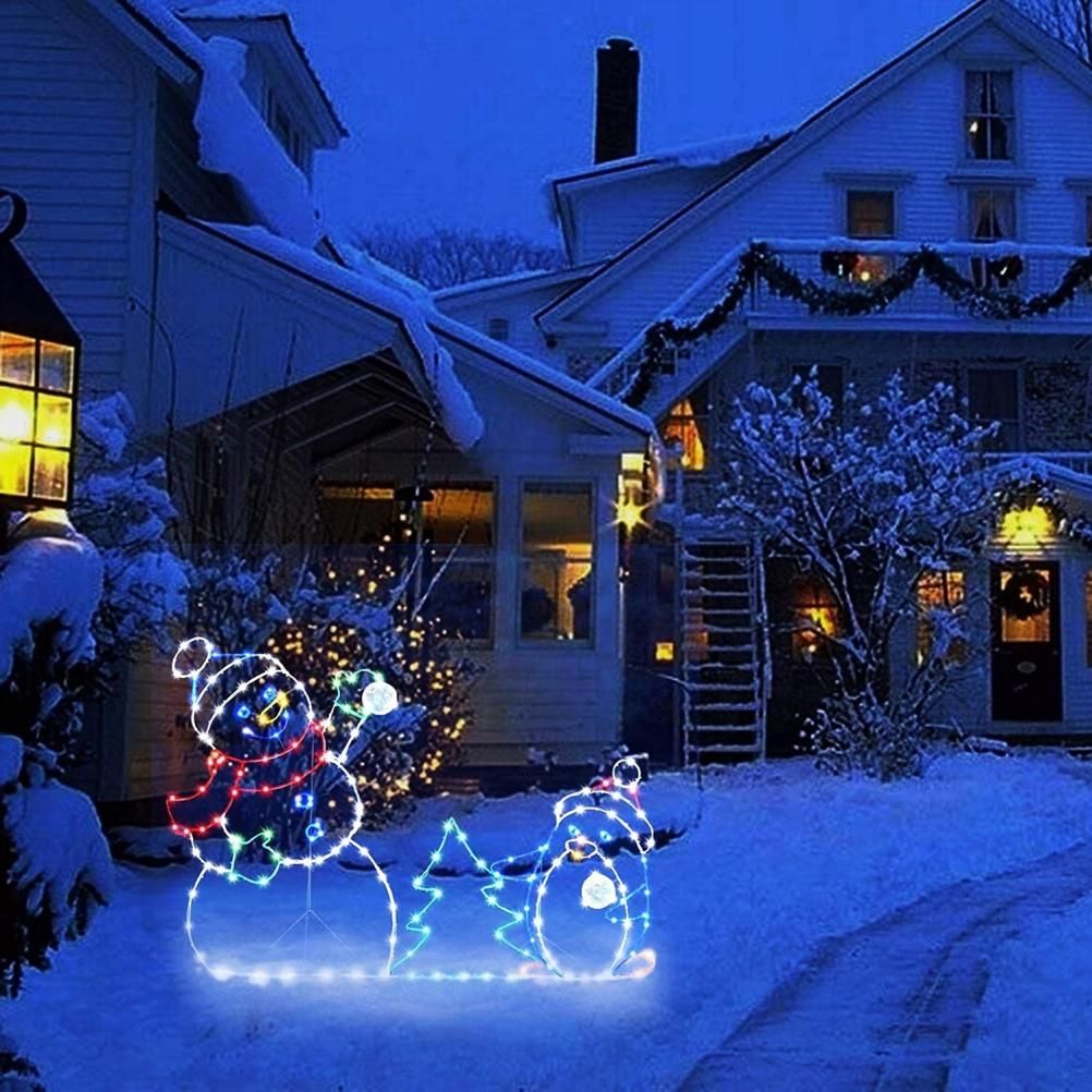 Christmas Fun Animated Ornaments Light String Garden Snow Glowing Decorative view 6