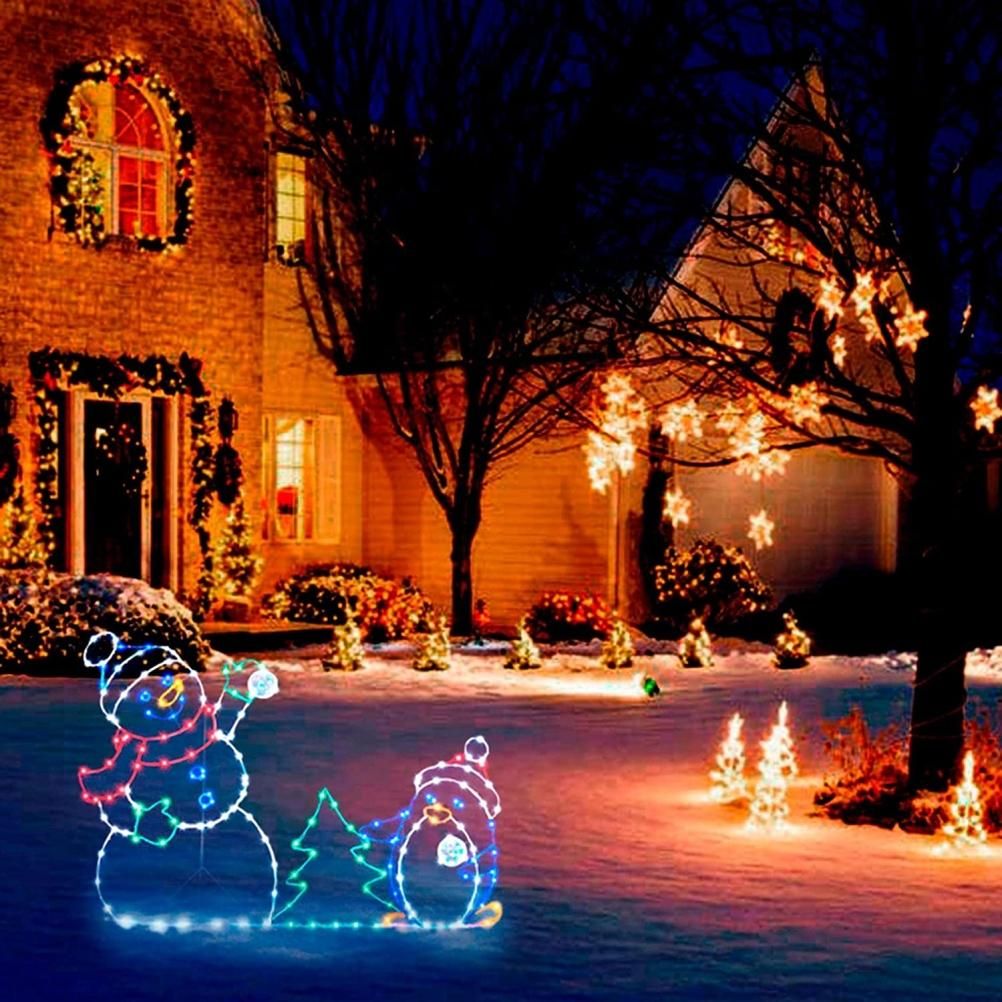 Christmas Fun Animated Ornaments Light String Garden Snow Glowing Decorative view 7