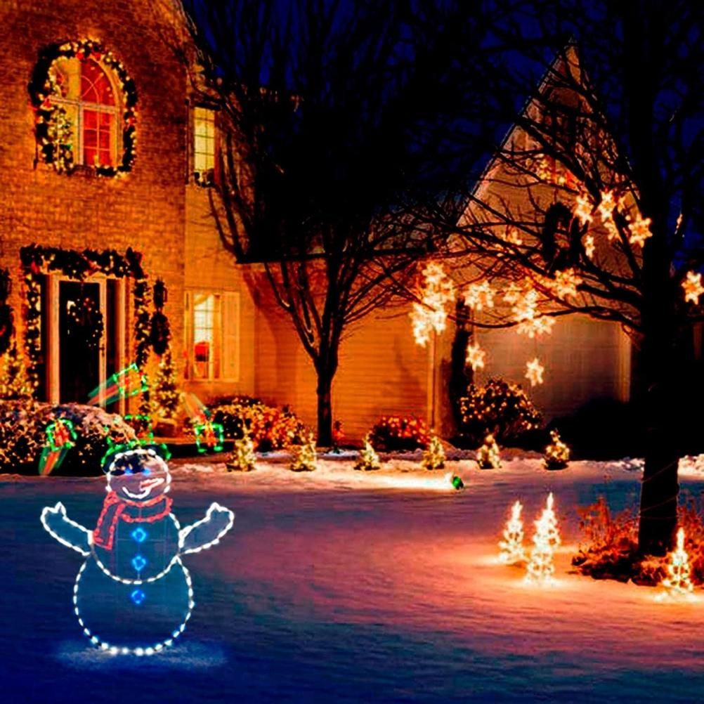 Christmas Fun Animated Ornaments Light String Garden Snow Glowing Decorative view 9