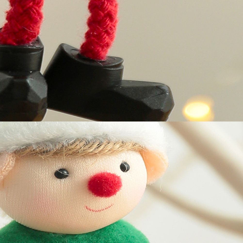 2 Pcs Christmas Elf Plush Dolls Christmas Tree Hanging Pendant Xmas Elf Soft view 10