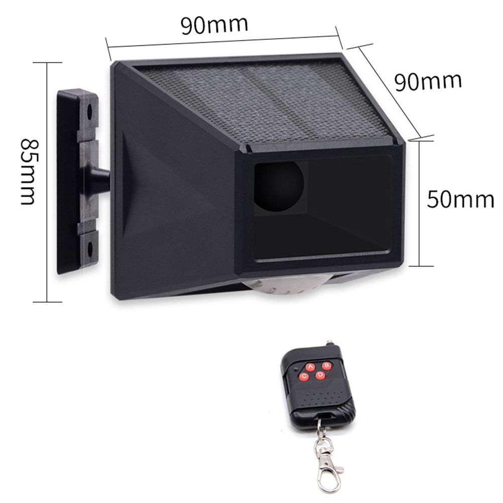 Solar Alarm Light with Motion Detector Outdoor Solar Strobe Light Remote view 2