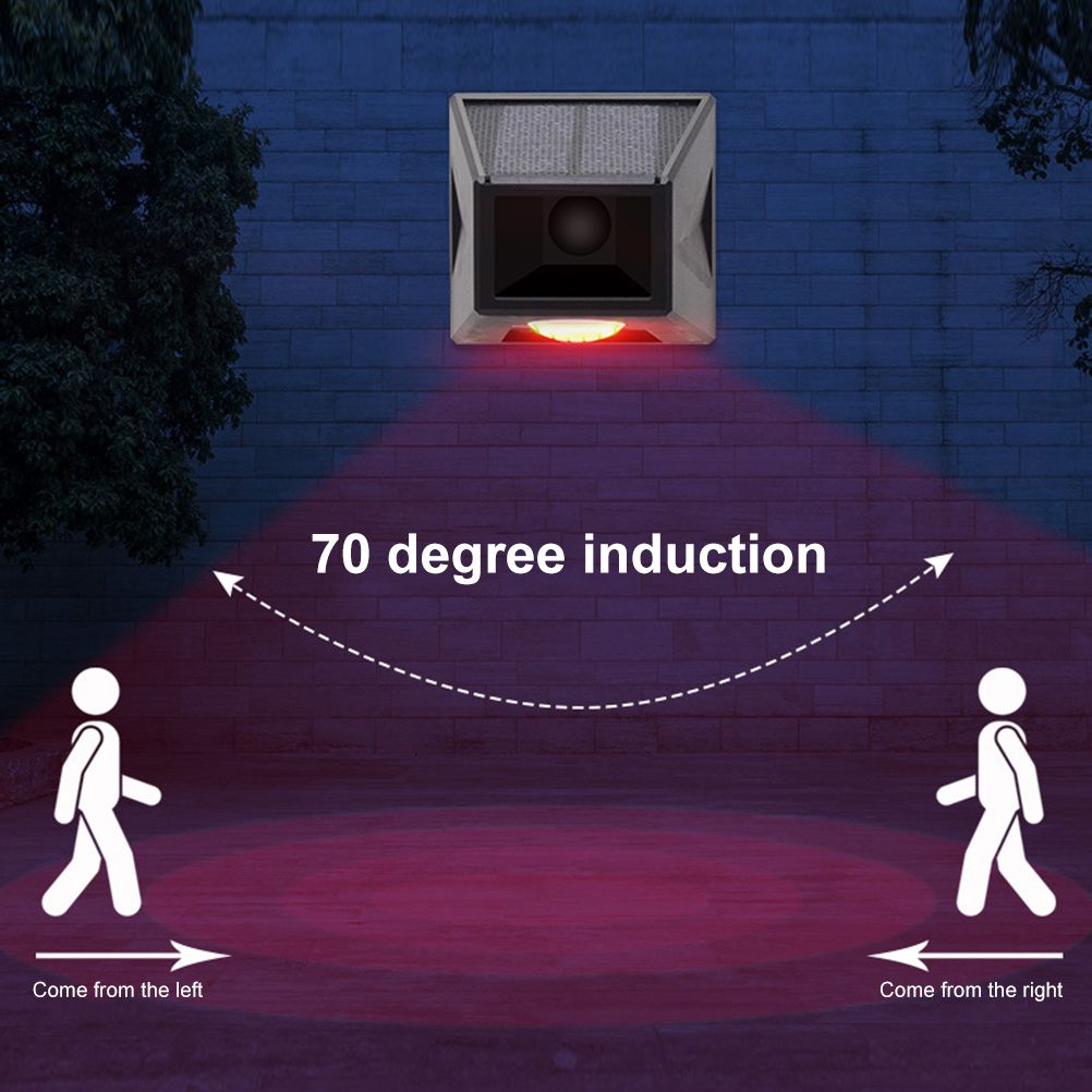 Solar Alarm Light with Motion Detector Outdoor Solar Strobe Light Remote view 3