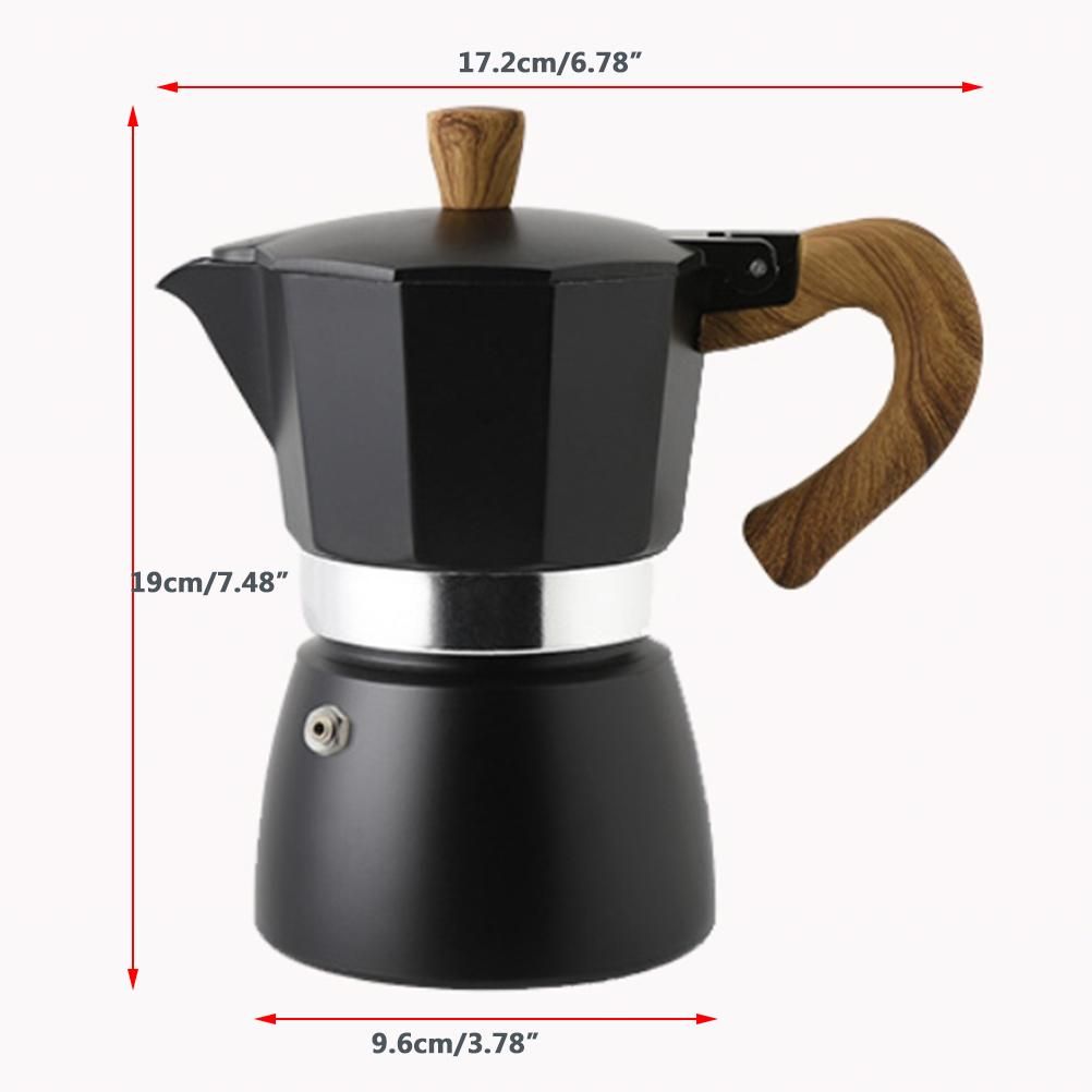 150ML/300ML Portable Aluminum Italian Style Espresso Maker Moka Pot Coffee view 9
