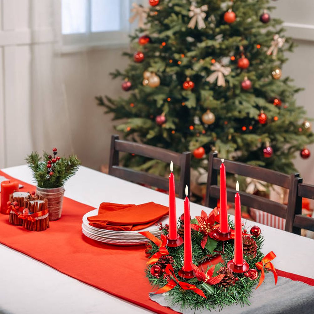 Christmas Advent Wreath Fir Wreath Christmas Arrangement Decorative Wreath view 6