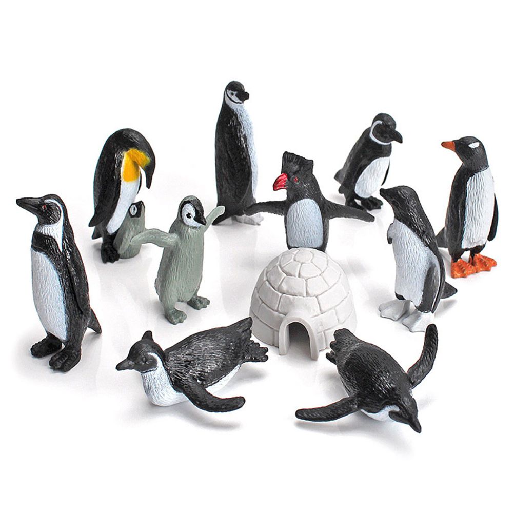 11PCS PVC Penguin Figurines Cute Simulation Ocean Animal Penguin Figure Model view 3