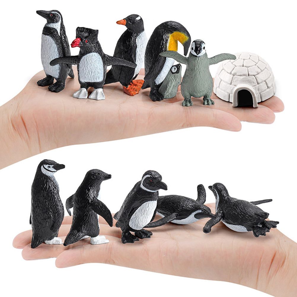 11PCS PVC Penguin Figurines Cute Simulation Ocean Animal Penguin Figure Model view 5