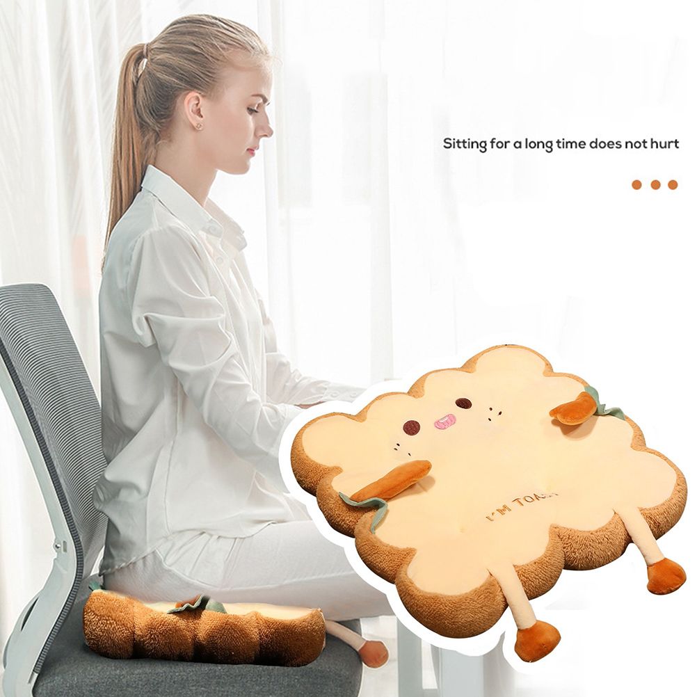 Cute Simulation Bread Toast Pillow Plush Doll Soft Stuffed Bread Cushion for view 2