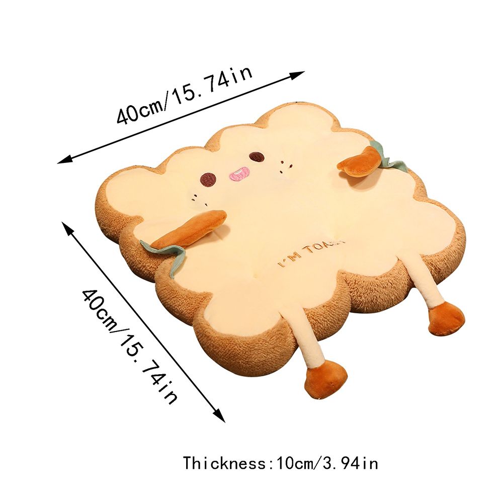 Cute Simulation Bread Toast Pillow Plush Doll Soft Stuffed Bread Cushion for view 3