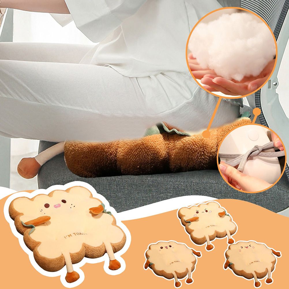 Cute Simulation Bread Toast Pillow Plush Doll Soft Stuffed Bread Cushion for view 5