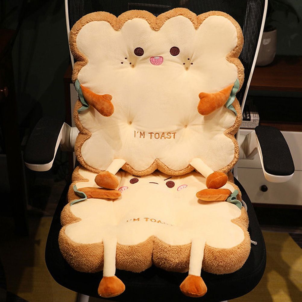 Cute Simulation Bread Toast Pillow Plush Doll Soft Stuffed Bread Cushion for view 7