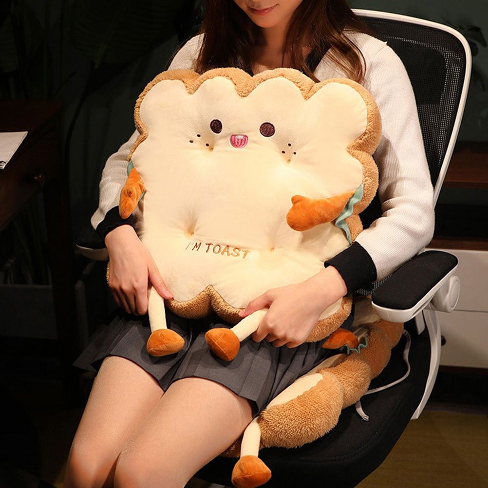 Cute Simulation Bread Toast Pillow Plush Doll Soft Stuffed Bread Cushion for view 13