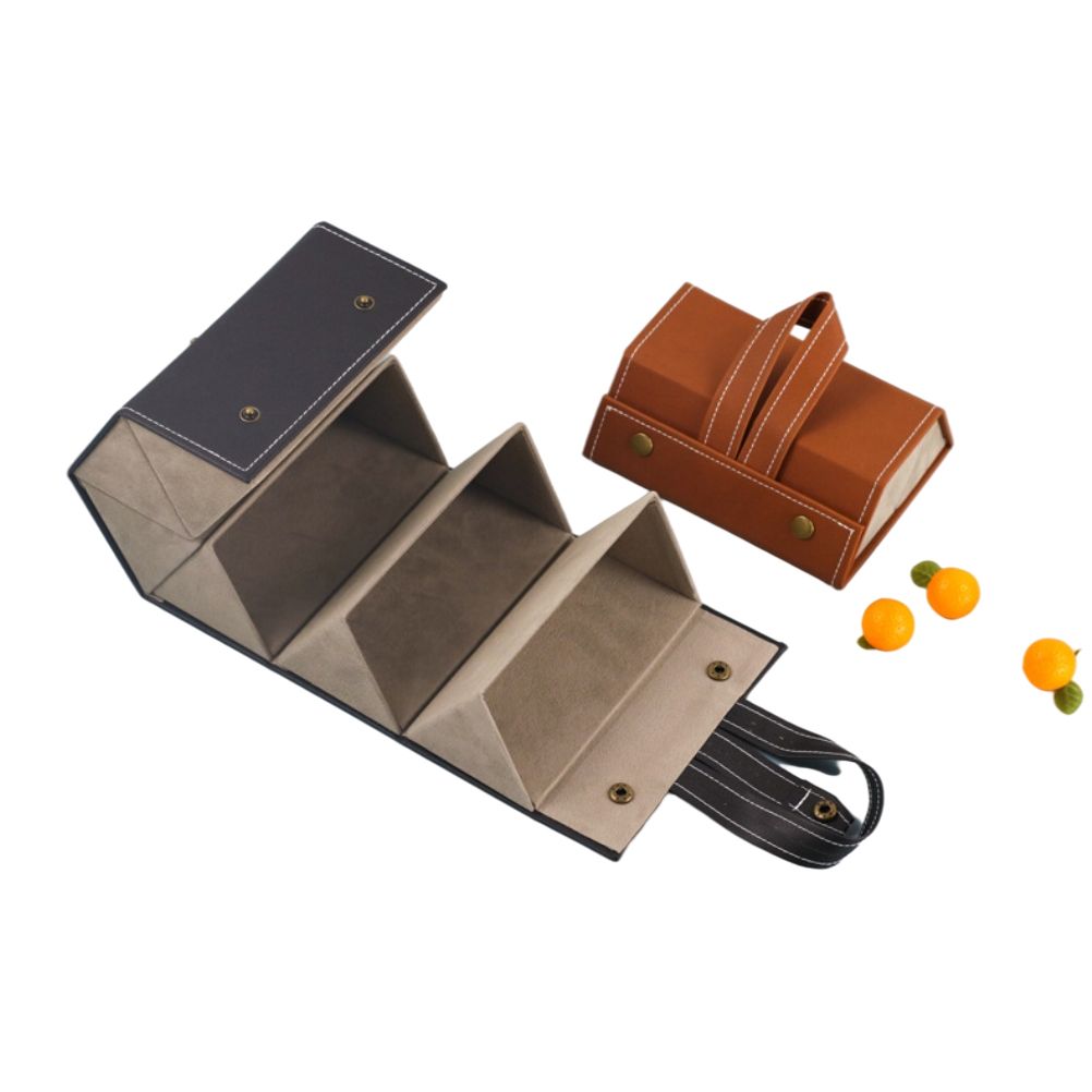 Multi Slot Sunglasses Organizer Foldable Glasses Jewelry Storage Box Portable view 7