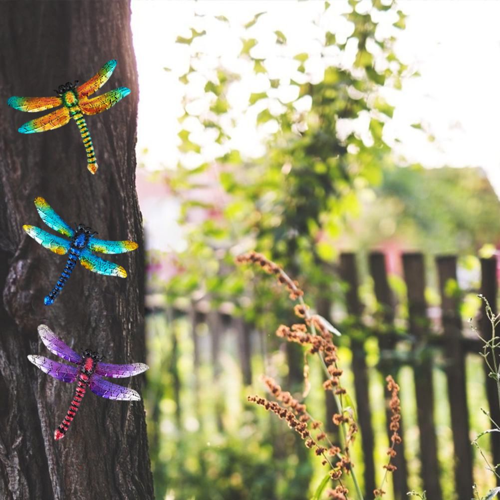 Wrought Iron Dragonfly Wall Hanging Courtyard Garden Porch Home Wall Balcony view 8
