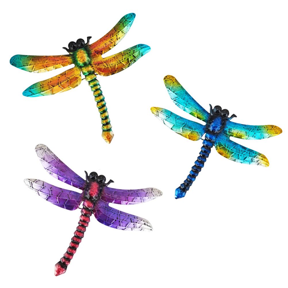 Wrought Iron Dragonfly Wall Hanging Courtyard Garden Porch Home Wall Balcony view 2