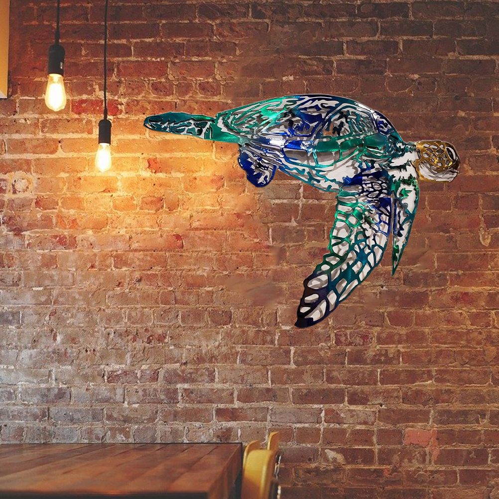 Metal Art Sailfish Sea Turtle Jellyfish Interior Decoration Crafts Wall view 4