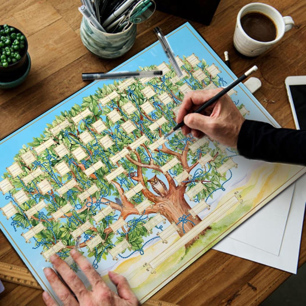 Family Tree Chart Family Tree Diagram 6 Generation Fillable Ancestry Chart DIY view 4