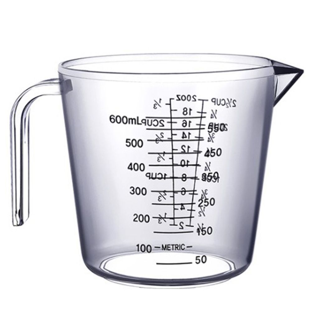 Plastic Measuring Jug 600ml Large Beaker Measuring Cups Graduated Jugs