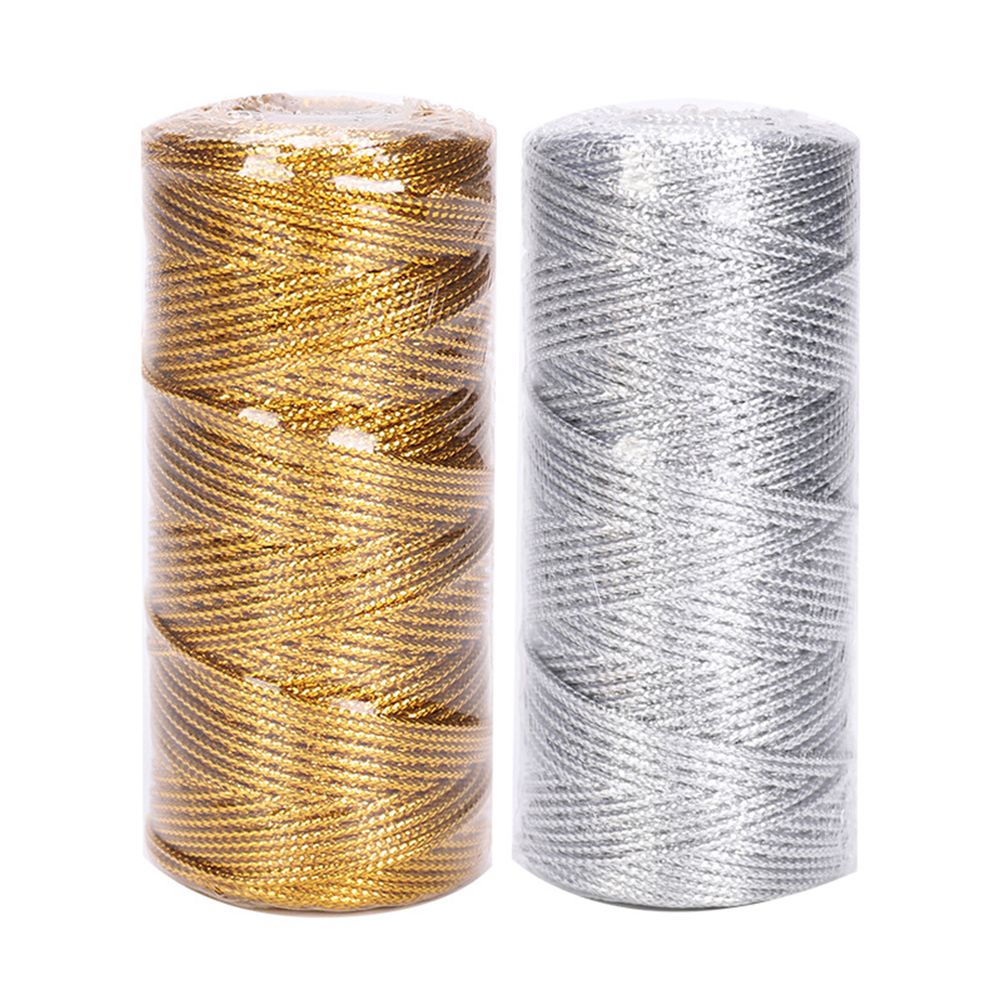 1.5mm 1 Roll Christmas Golden Packing Cord Hollow Tag Rope Christmas Gift view 3