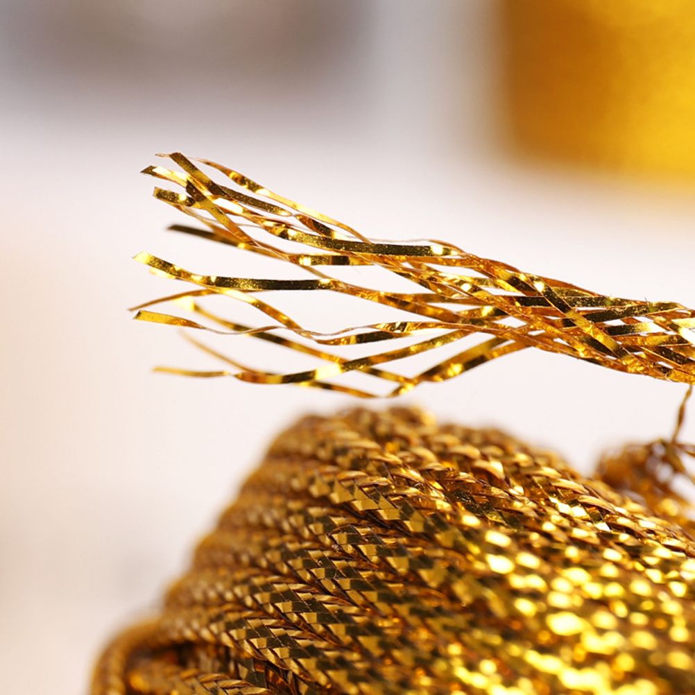 1.5mm 1 Roll Christmas Golden Packing Cord Hollow Tag Rope Christmas Gift view 8