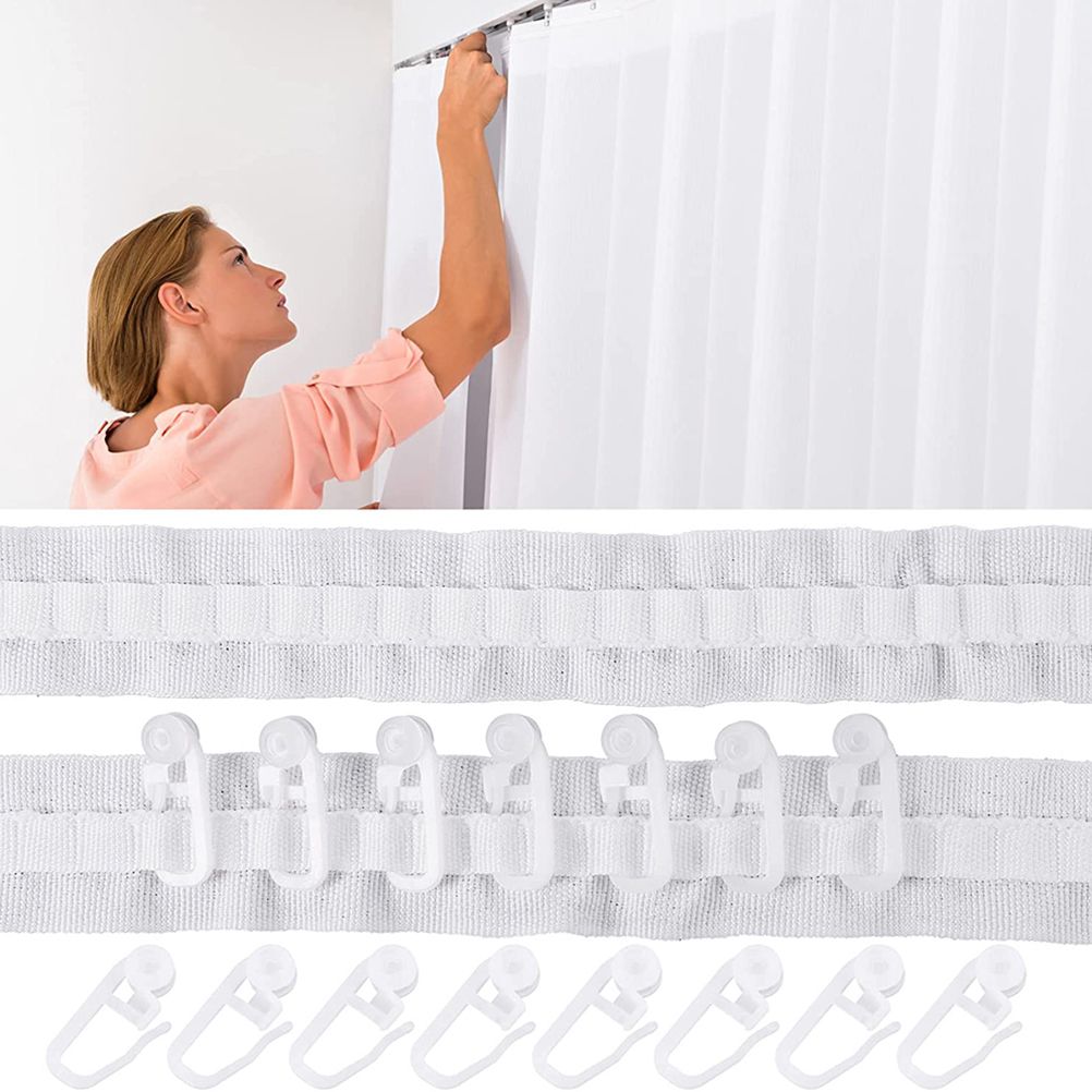 Curtain Tape Curtain Accessory Reusable Curtain Ruffle Tape Curtain Drawstring view 8