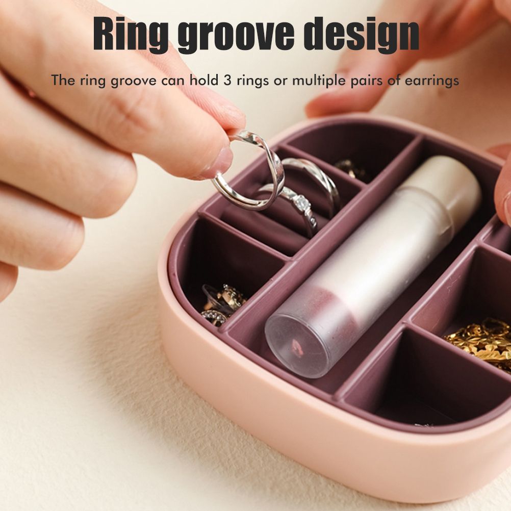 Travel Jewellery Box Portable Small Jewellery Box Organizer with Mirror Mini view 9