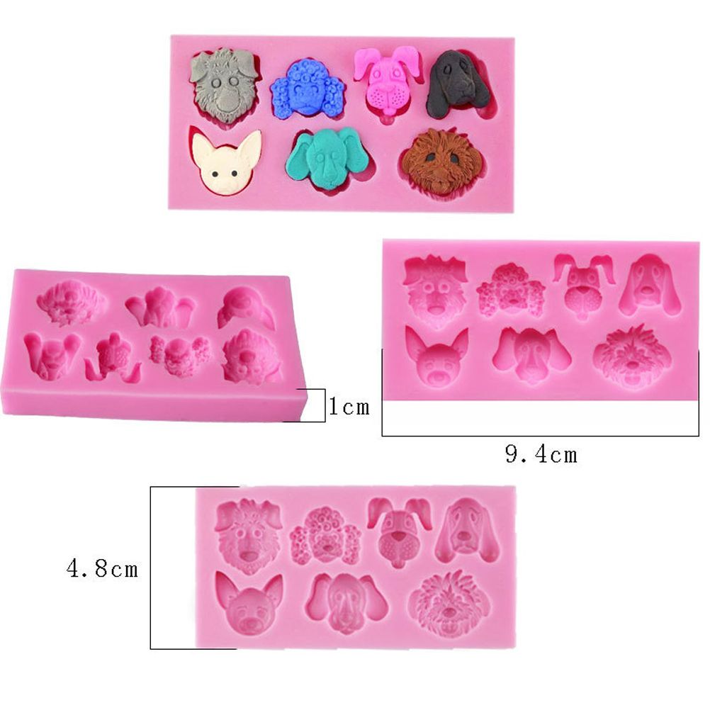 Chocolate Molds Cartoon Dog Candy Molds Cake Mold Silicone Baking Mold Fondant