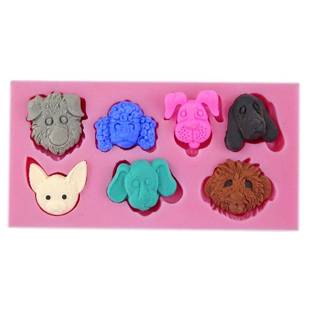 Chocolate Molds Cartoon Dog Candy Molds Cake Mold Silicone Baking Mold Fondant view 3