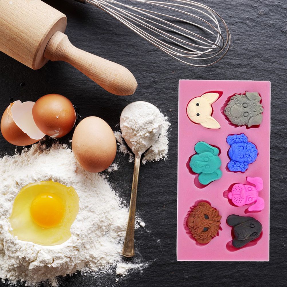 Chocolate Molds Cartoon Dog Candy Molds Cake Mold Silicone Baking Mold Fondant view 7