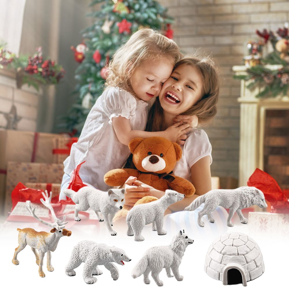 18PCS Polar Arctic Animal Toy Figurines Set Includes White Wolf White Owl view 8