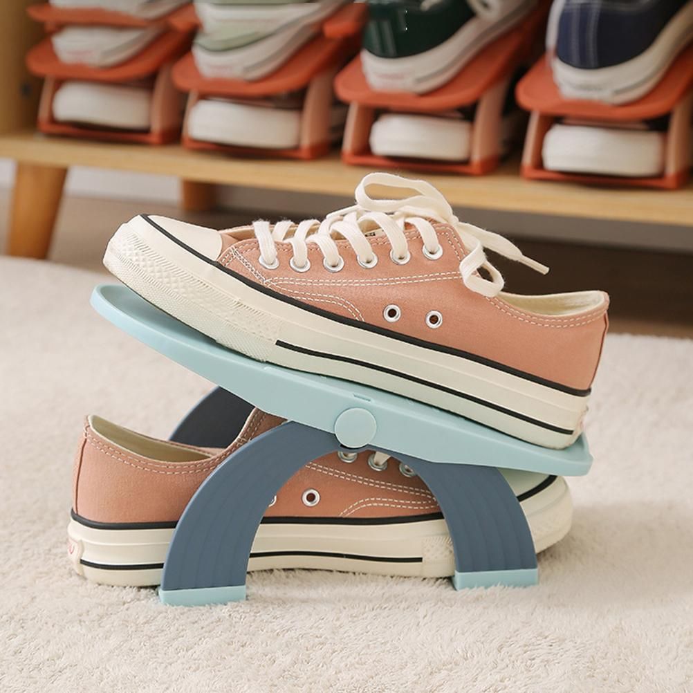 5pcs/set Adjustable Shoe Organizer Double Layer Shoe Stacker Space Saving Home view 2