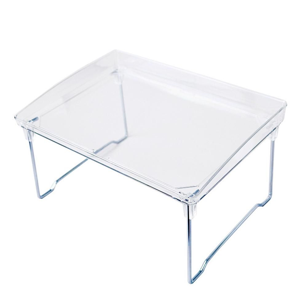 Large Capacity Desktop Storage Rack Clear Acrylic Kitchen Shelf Single Layer